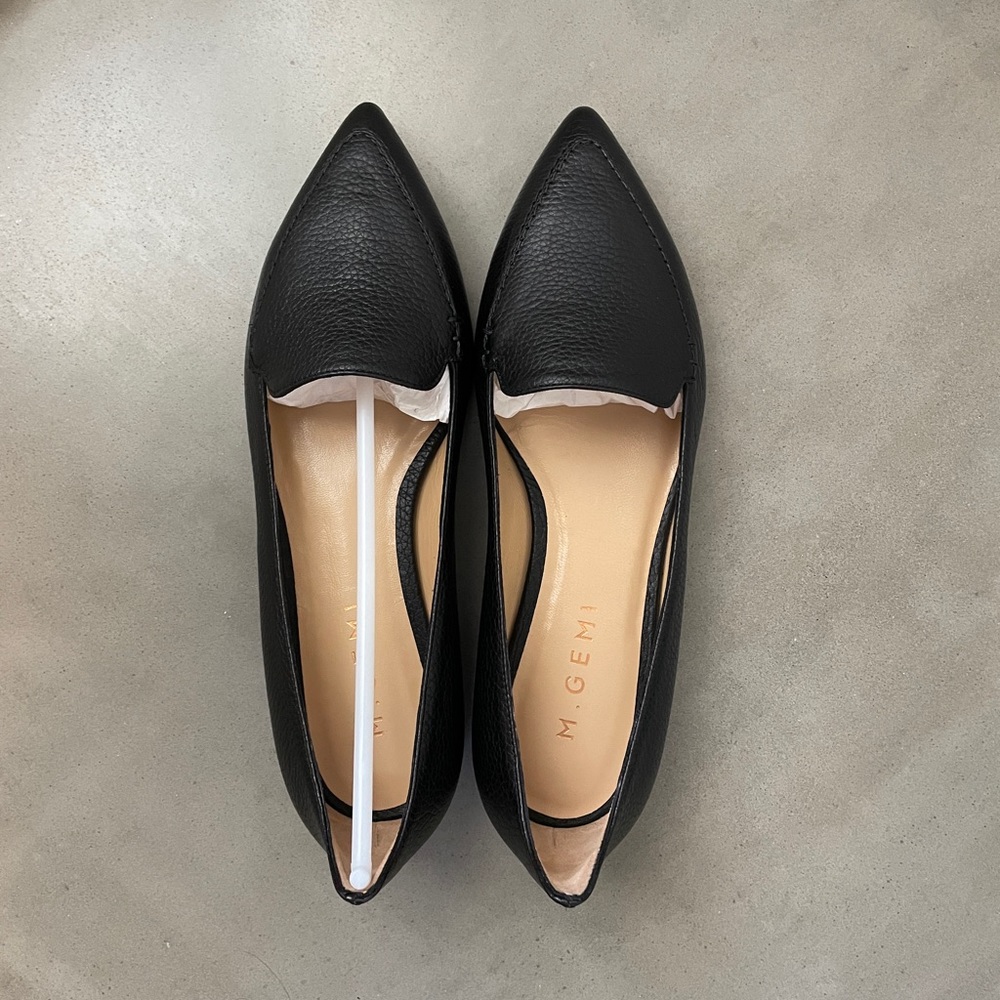 M. GEMI “The Stellato” Flats Sz 35.5 Black Leather